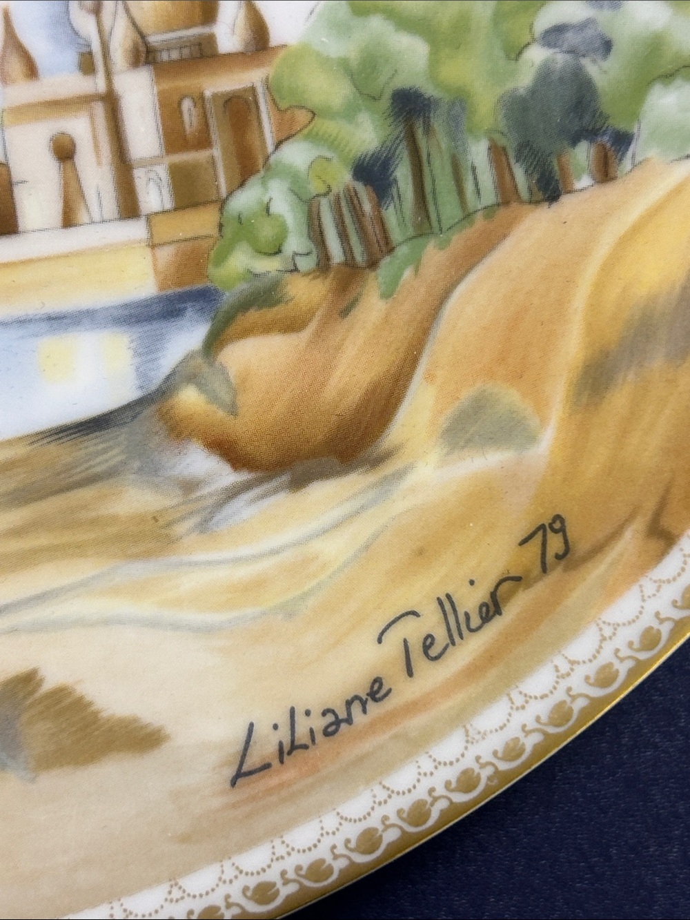 Haviland Limoges Hand-Painted Flying Horse Decorative Plate - Multicolor image 3
